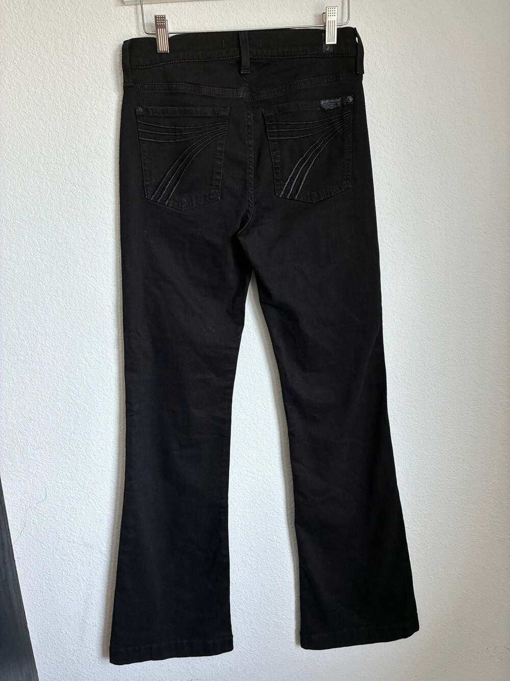 7 For All Mankind Black Bootcut Jeans Size 27